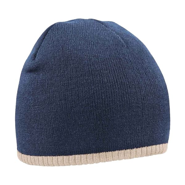 Beechfield Two Tone Pull-On Beanie French Navy/Stone One Size
