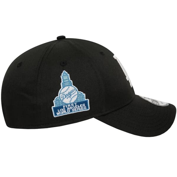 New Era MLB 9FORTY Los Angeles Dodgers World Series Patch Cap 60422518, basebollkeps, Man, svart, Storlek: OSFM