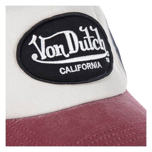 Keps - Von Dutch - JACK - 100% bomull - Justerbar - Trefärgad (röd/vit/blå)
