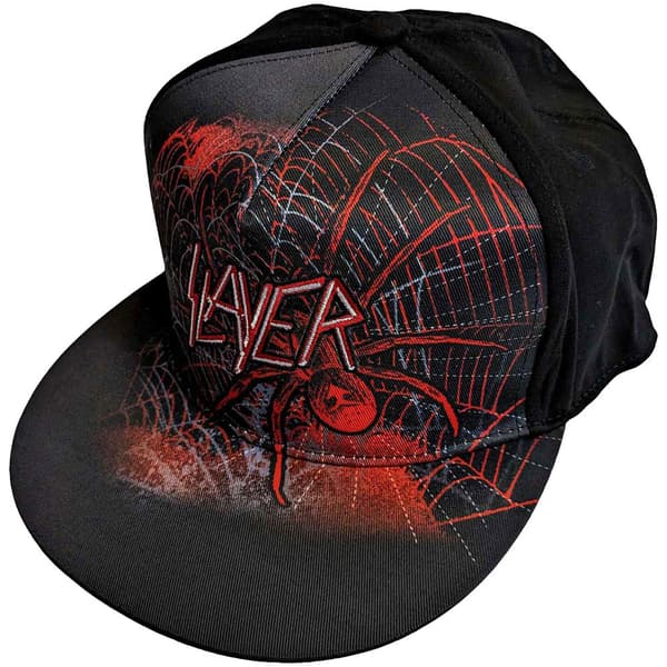 Slayer Spiderweb Band Logo Baseball Cap One size