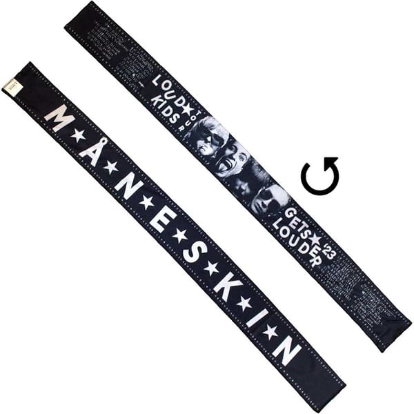 Maneskin Unisex Head Tie: Loud Kids European Tour  '23 (Back Print & Ex-Tour)