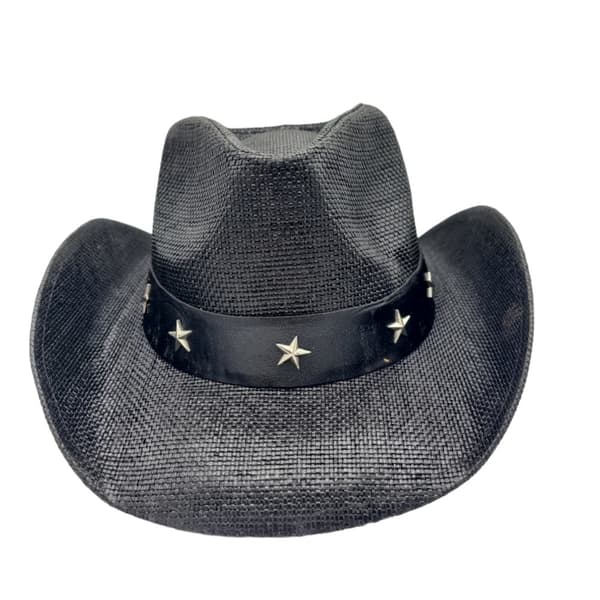 Cowboy Hat Blue medallion white