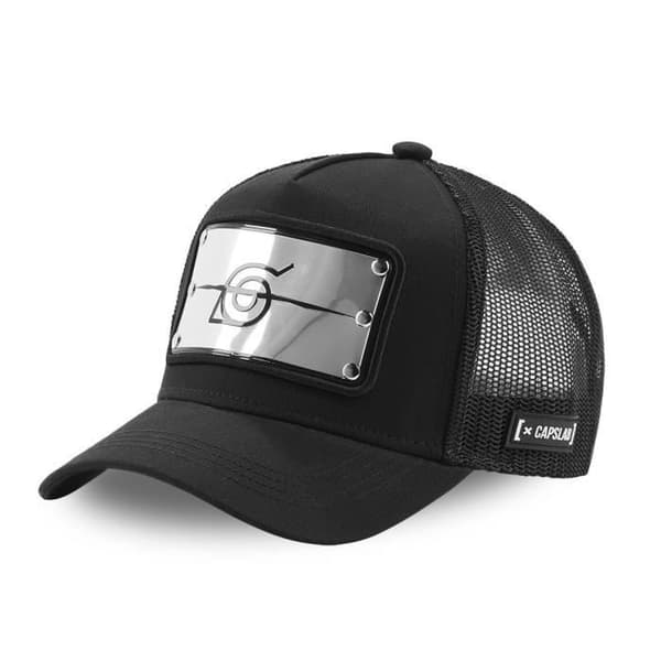 Konoha trucker cap - CAPSLAB - Naruto Shippuden - Symbol Ninja Village - Snapback - svart