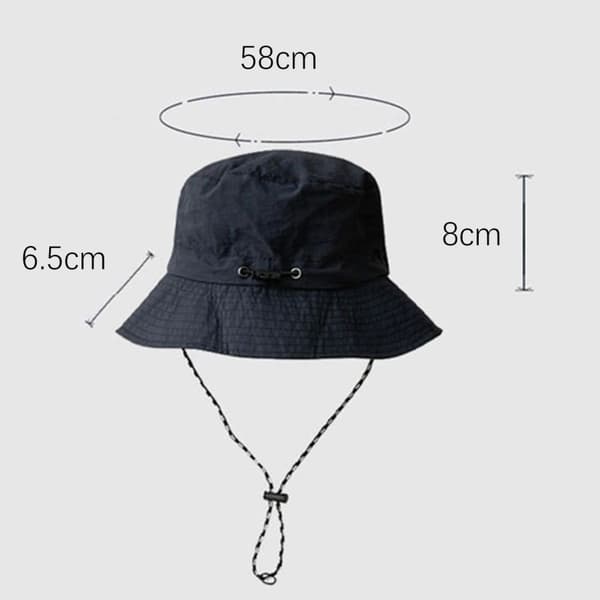 INF Vikbar bred brättad Bucket Hat Solhattar
