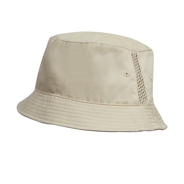 Result Headwear Deluxe Bucket Hat med sidopaneler i tvättad bomull Natural One Size