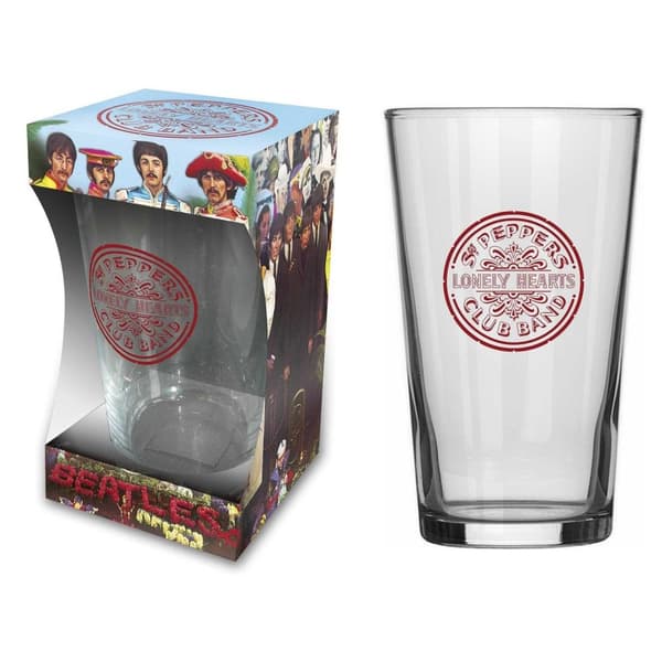 THE BEATLES - SGT PEPPER - BEER GLASS (BOXED)