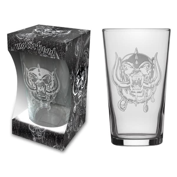 MOTORHEAD - WARPIG ETCHED PRINT - BEER GLASS (BOXED)