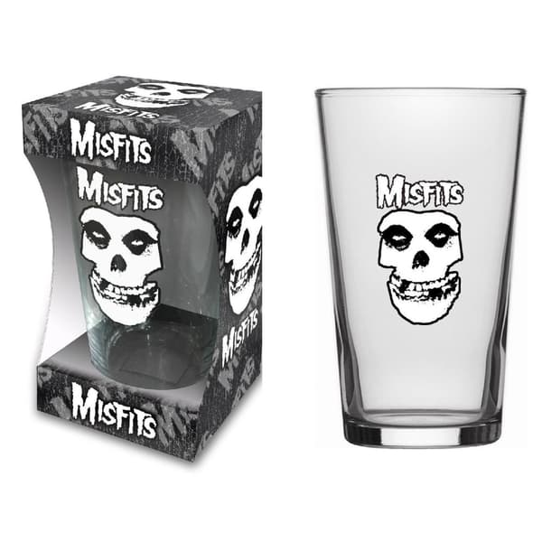 MISFITS - SKULL - BEER GLASS (BOXED)