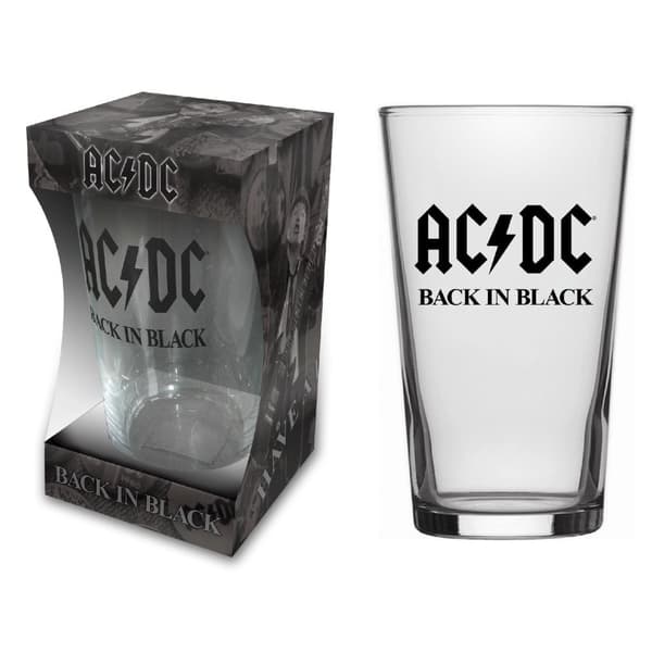 AC/DC - BACK IN BLACK - BEER GLASS (BOXED)