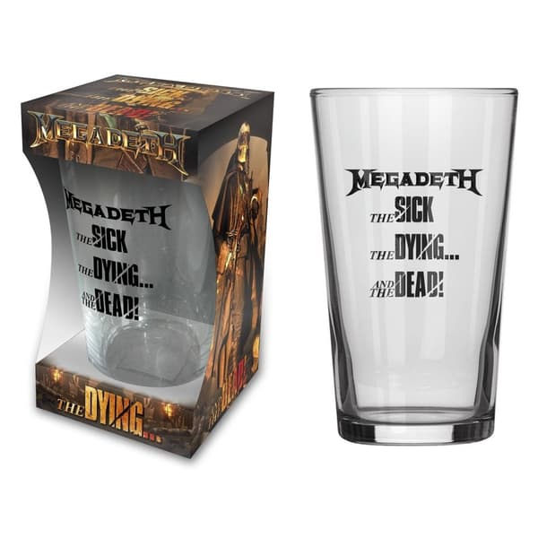 MEGADETH - THE SICK, THE DYING AND THE DEAD - BEER GLASS (BOXED)
