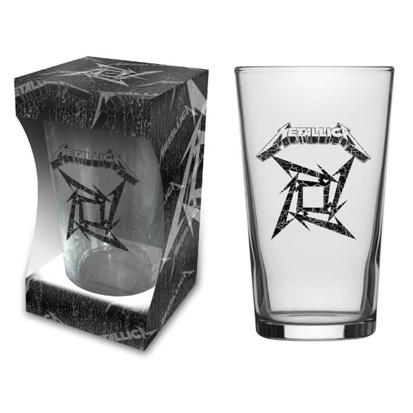 METALLICA - BLACK ALBUM - BEER GLASS (BOXED)