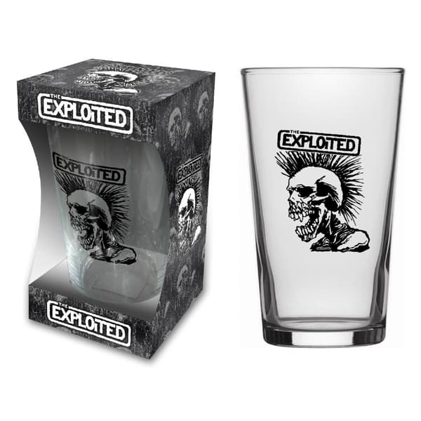 THE EXPLOITED - SKULL - BEER GLASS (BOXED)
