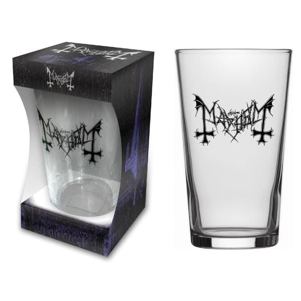 MAYHEM - LOGO - BEER GLASS (BOXED)