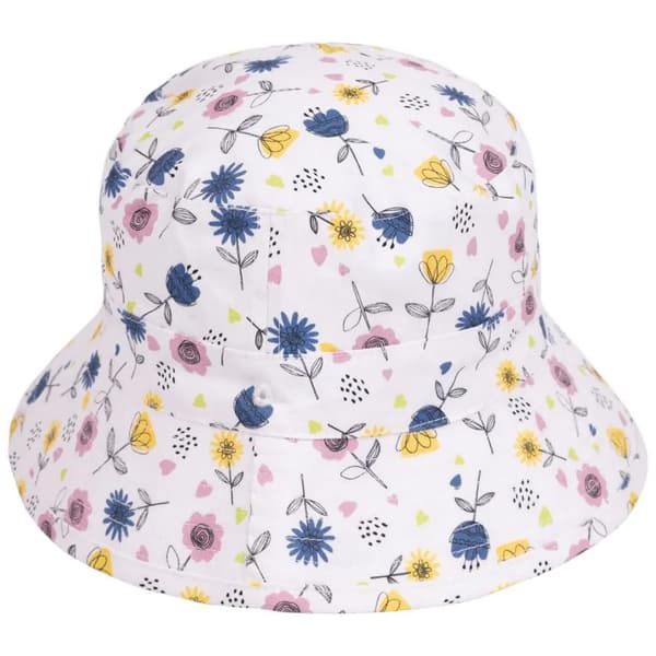 Trespass Childrens/Kids Zebdee Floral Bucket Hat White/Blue/Yellow 8-10 Years