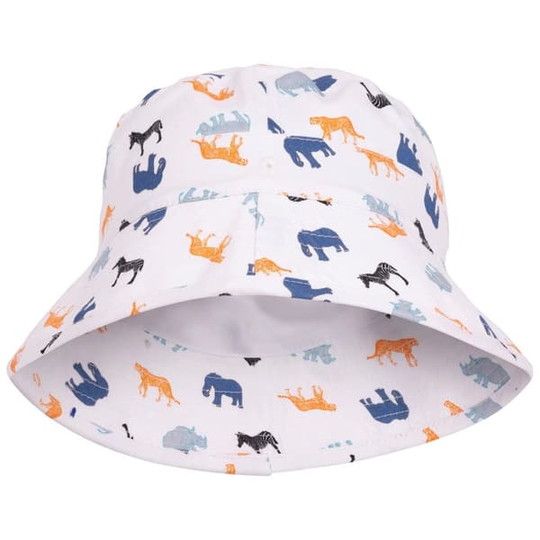 Trespass Childrens/Kids Zebdee Safari Animals Bucket Hat White 2-4 Years