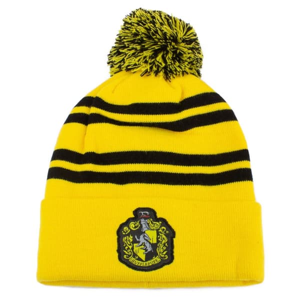 Harry Potter - House Hufflepuff (Unisex Yellow/Black Beanie Pom) One Size