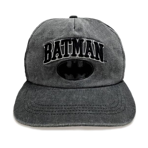 DC Comics Batman - Collegiate Text (Unisex Grey Baseball Cap) One Size