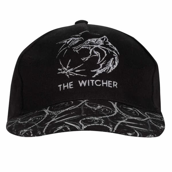 Witcher - Logo And Pattern (Unisex Black Snapback Cap) One Size