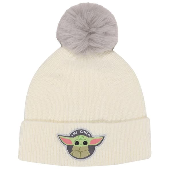 Star Wars: Mandalorian - Child Badge Pom (Unisex Black Beanie Pom) One Size