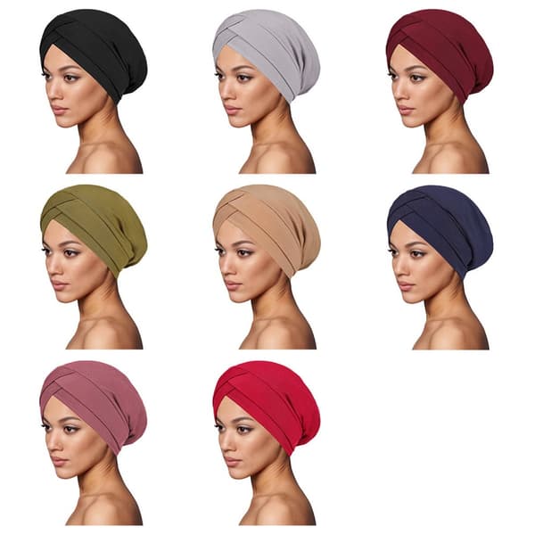 INF Criss Cross pandebåndshat til kvinder, blød turban hovedomslag