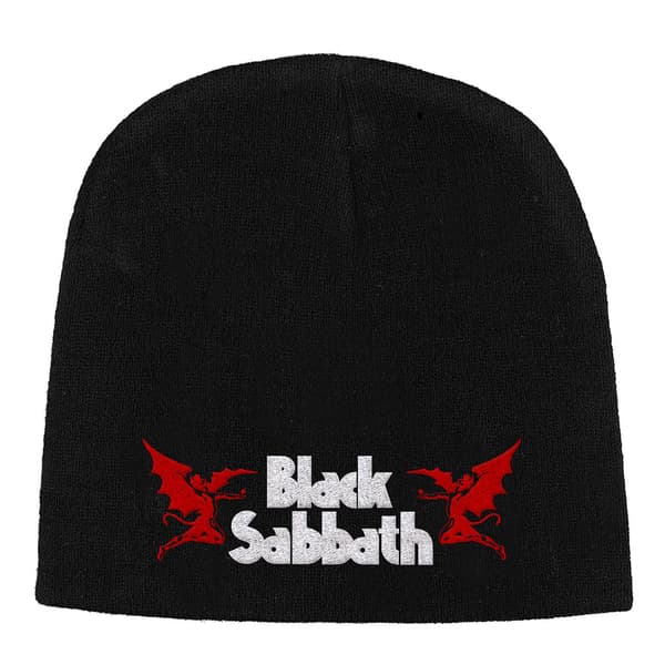 Black Sabbath Band Logo And Devils Embroidered Beanie Hat One Size