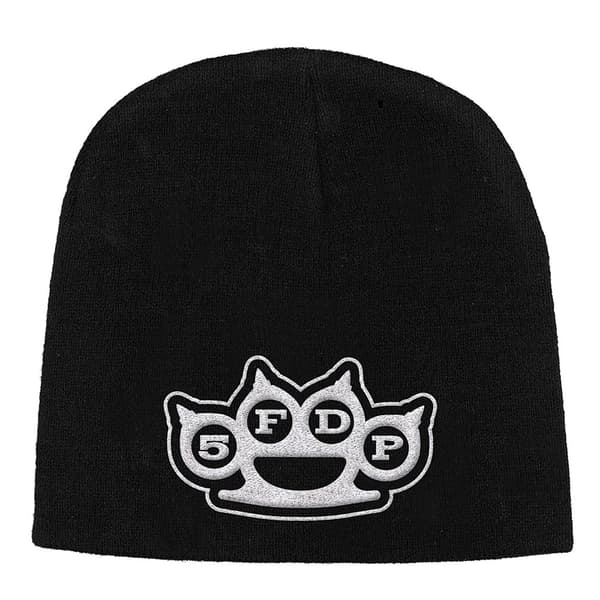 Five Finger Death Punch Knuckles Embroidered Beanie Hat One Size
