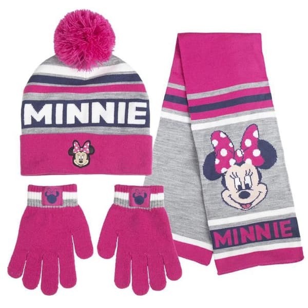 Tris invernale berretto sciarpa och handskar Minnie
