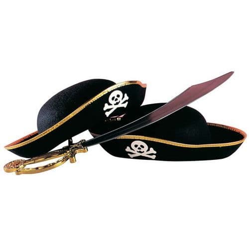 Piratmössa - WIDMANN - Kostymtillbehör - Vuxen - Unisex - Svart