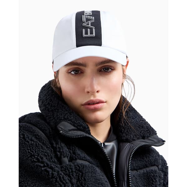 Ea7 Emporio Armani Train Logo Tape Baseballkasket Hvid M Mand