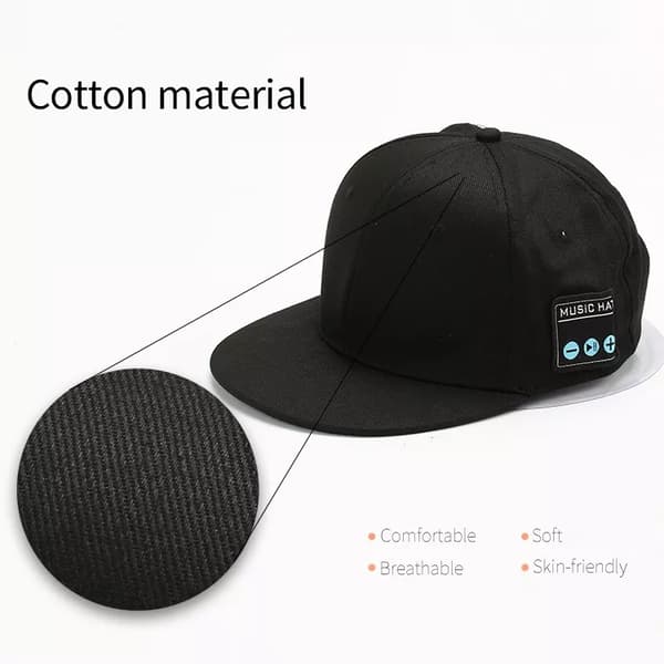 INF YX2 Bluetooth-kuulokkeiden baseball-lippis - musta Musta0
