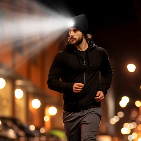 INF LED-mössa med -hörlurar - En lampa 0