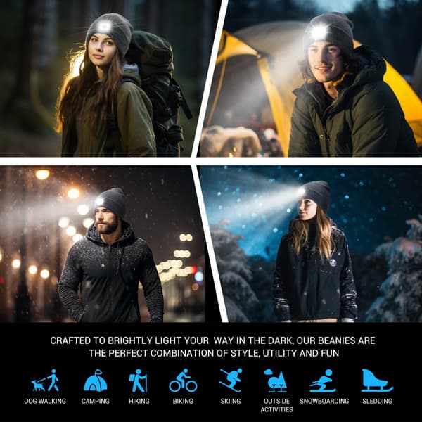 INF LED-mössa med -hörlurar - En lampa