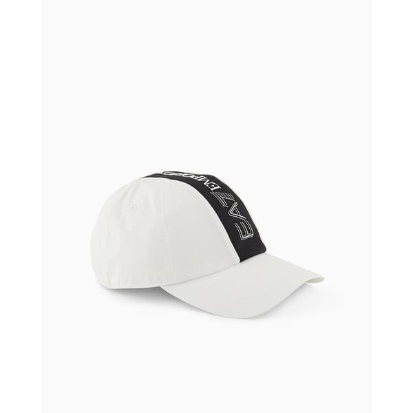 Ea7 Emporio Armani Train Logo Tape Baseballkasket Hvid S Mand