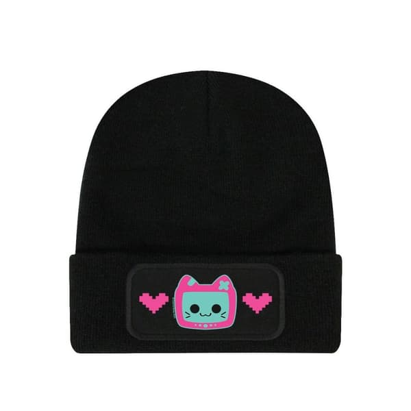 Cosmic Boop Kitty Pixel Beanie Black One Size