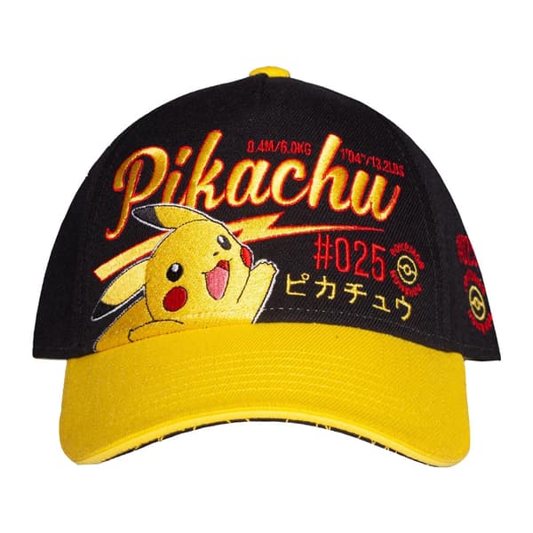 Pokemon Pikachu Japanese Logo Snapback Baseball Cap One Size