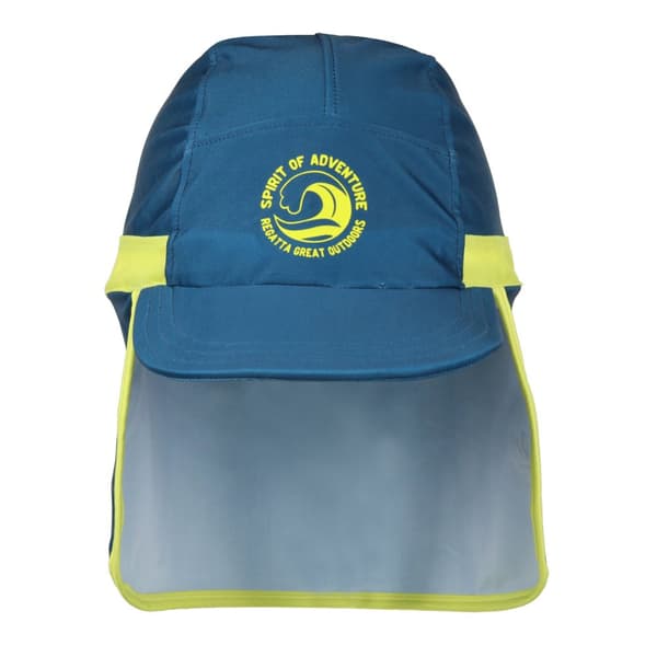 Regatta Barn/Kids Spirit Of Adventure Protect II Wave keps Moroccan Blue/Citron Lime 1-3 Years