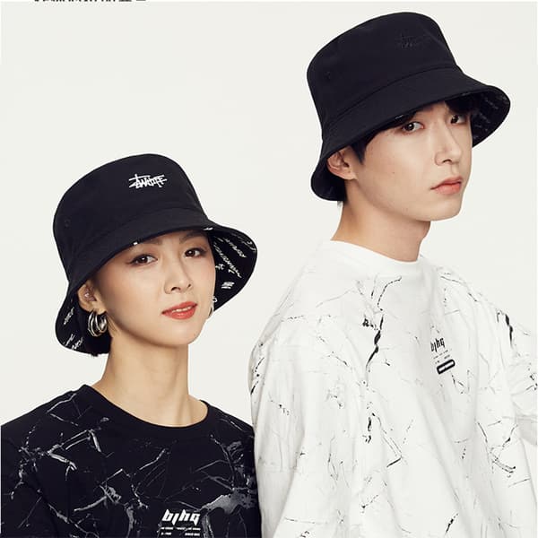 INF Unisex Bucket Hat Sort med hvid tekst