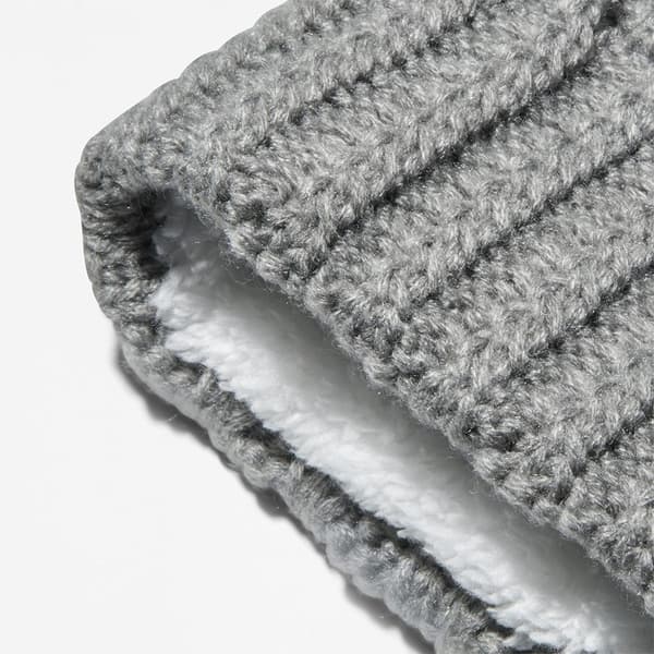 Timberland Cable Premium Pom Beanie Grå  Kvinde