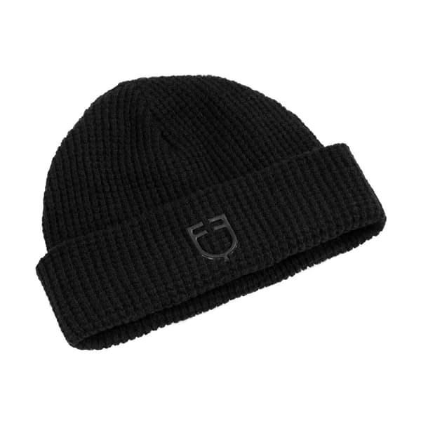 Equestro Knitted Pattern Mössa Svart  Man