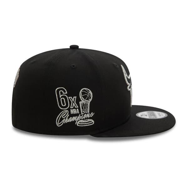 New Era Metallic Outli9fifty Chicago Bulls Keps Svart S-M Man