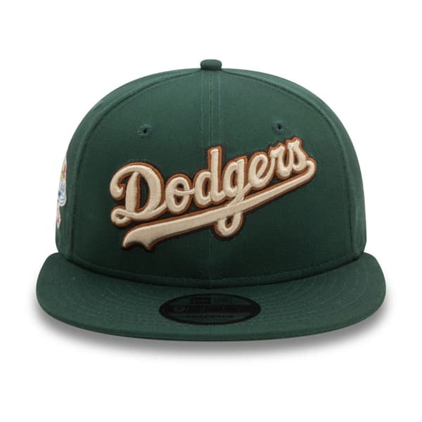 New Era Wordmark Patch 9fifty La Dodgers Kasket Grøn S-M Mand