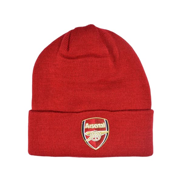 Arsenal FC Crest stickad mössa med uppslag Light Red One Size