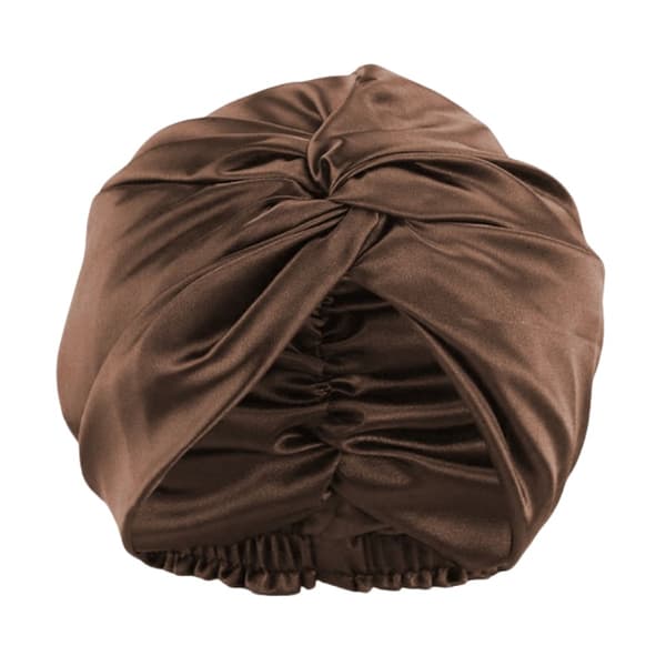 INF 100% Mulberry Silk Sovehue til Kvinder, Dobbelt Lag Silke Nattesovehue kaffe