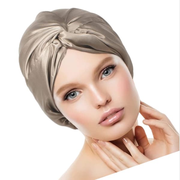 INF 100% Mulberry Silk Sovehue til Kvinder, Dobbelt Lag Silke Nattesovehue