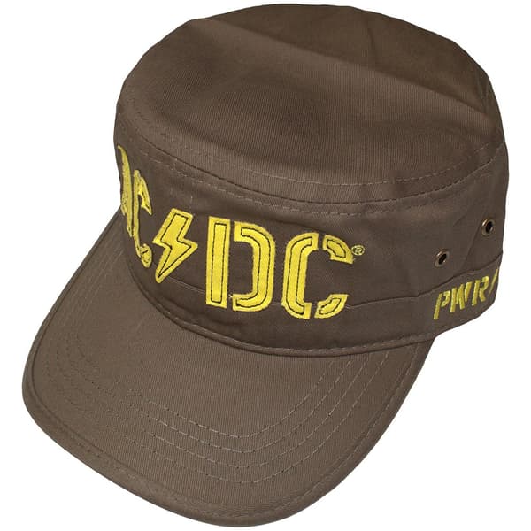 AC/DC Unisex Military Cap: PWR-UP & Stencil Logo