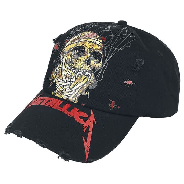 Metallica Skull One Distressed Baseball Cap One Size