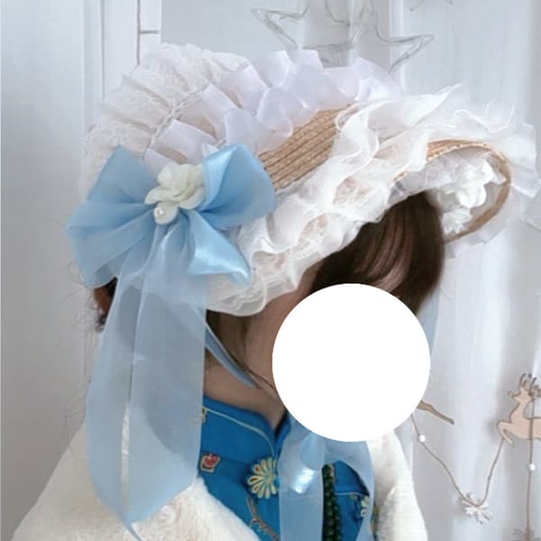 INF Kukkakello Lolita Bonnet Hattu