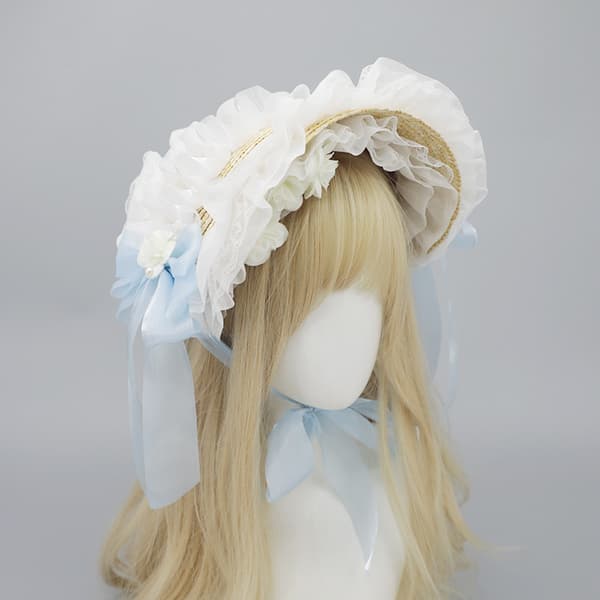 INF Kukkakello Lolita Bonnet Hattu