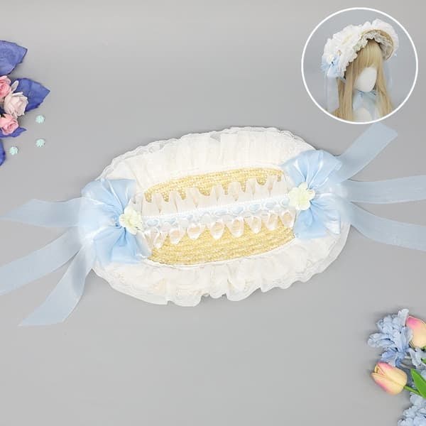INF Kukkakello Lolita Bonnet Hattu