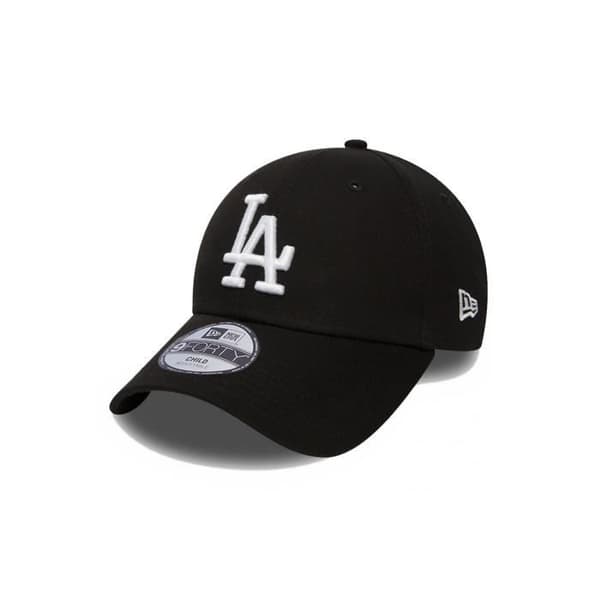 Barnkeps - New Era - Los Angeles - Svart - Broderad LA Dodgers logotyp - Justerbar